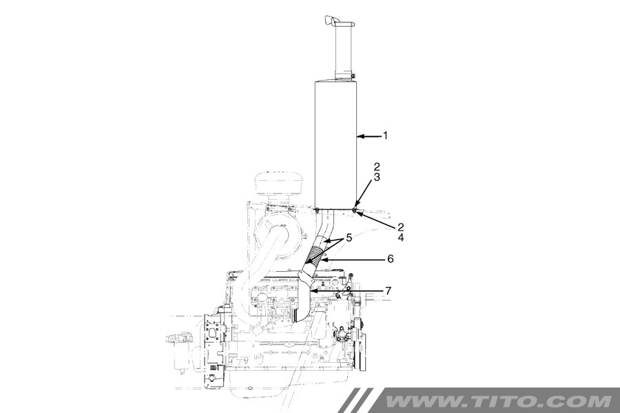 Muffler / exhaust for Hyster H16XM-6